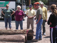 Cannonsville Lumber / teachers learn about log milling; Catskill WoodNet